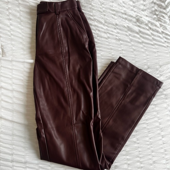 Steele Vegan Leather Straight Leg Pant - Picture 10 of 10